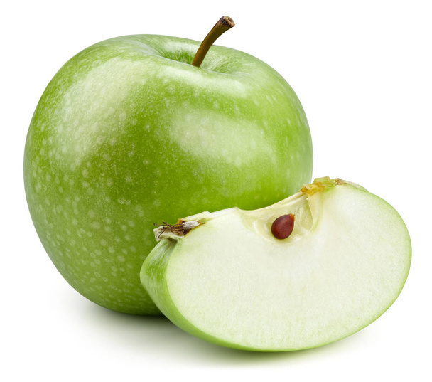 Green apples isolated on white - Foto, imagen