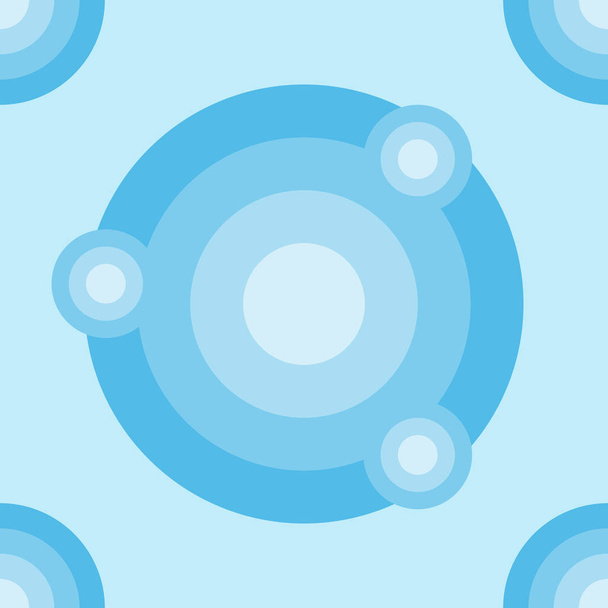 Абстрактний еліпс безшовний шаблон дизайн фону шаблону, блакитний, світло-блакитний - Вектор, зображення
