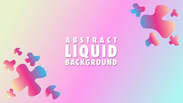 Plantilla de diseño de fondo líquido abstracto lindo colorido, Resolu
 - Vector, imagen