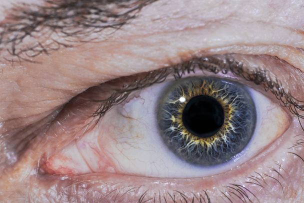 Close-up van een ouder man's Eye - Foto, afbeelding