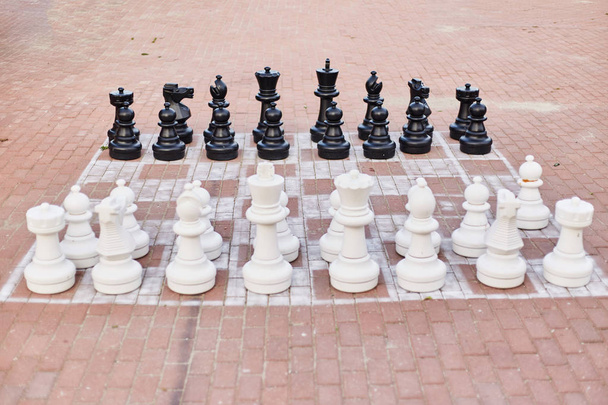 Гігантські шахи крупним планом. шахівниці
. - Фото, зображення