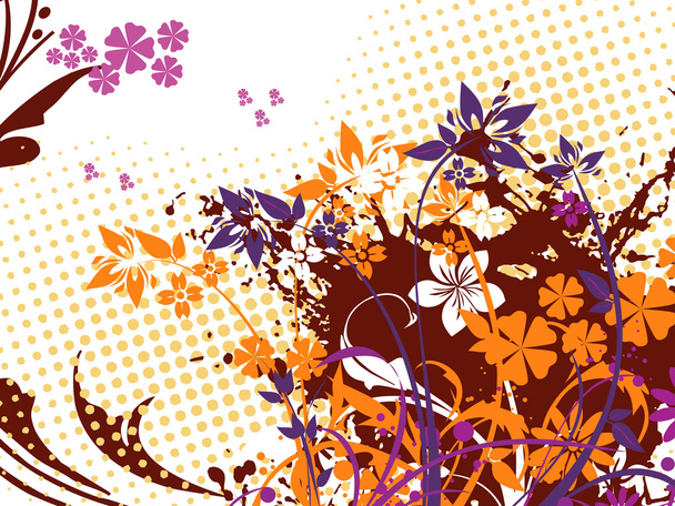 Colorful flower background - Vector, Imagen