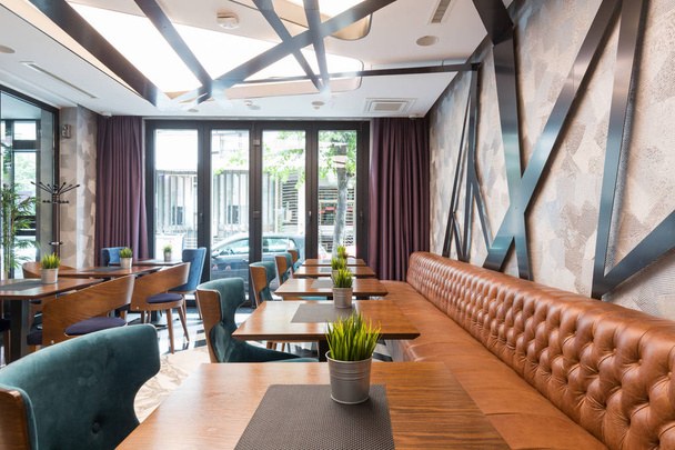 Interior of a modern hotel  lounge cafe bar restaurant - Фото, зображення