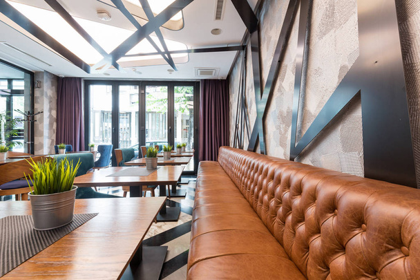Interior of a modern hotel  lounge cafe bar restaurant - 写真・画像