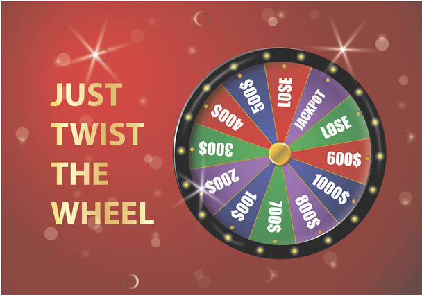 Realistic fortune wheel. - Vector, Image
