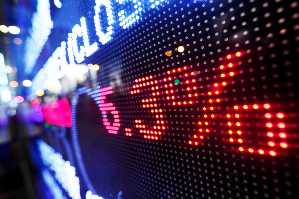 Дисплей падения цен на фондовом рынке
 - Фото, изображение