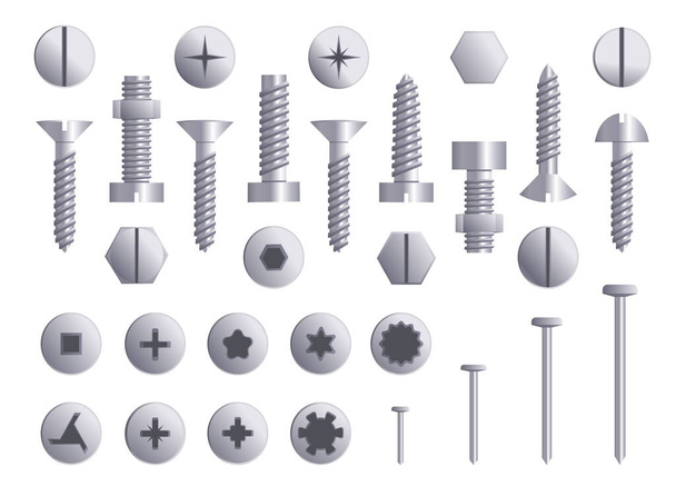 screw set vector illustration - Vector, Image