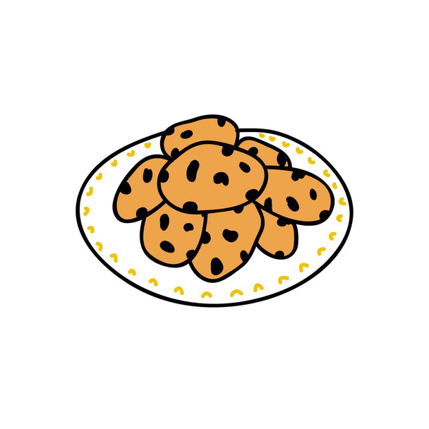 cookies icône doodle, illustration vectorielle
 - Vecteur, image