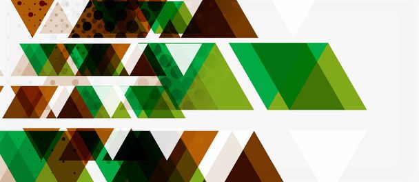 Nápis s vícebarevné mozaikovou trojúhelníkovou geometrickou konstrukcí na bílém pozadí. Abstraktní textura. Návrhová šablona ilustrace. - Vektor, obrázek