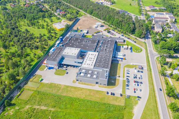 Aerial view of the distribution center, drone photography of the - Photo, Image