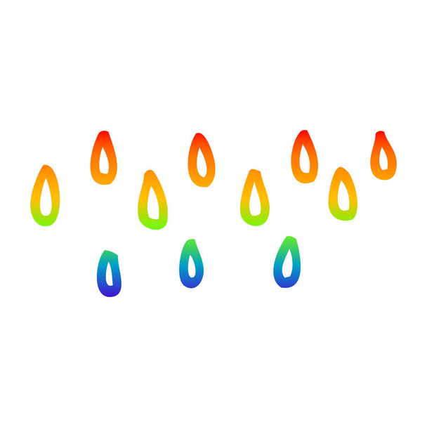 arco-íris linha gradiente desenho cartoon chuva
 - Vetor, Imagem