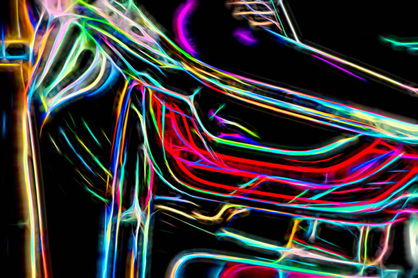 Formes abstraites de couleur néon générées par ordinateur
 - Photo, image
