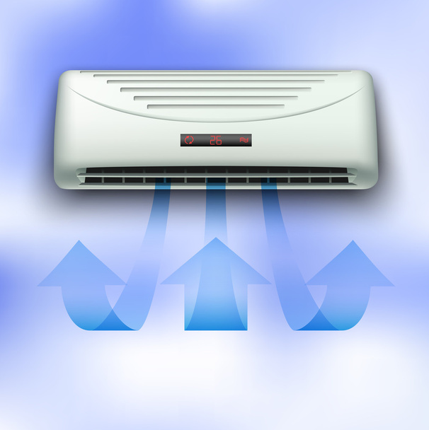 Cold stream coming from air conditioner - Vecteur, image