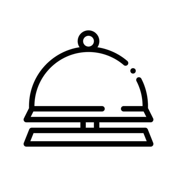 Reception Equipment Bell Vector Thin Line Icon - Vector, Image