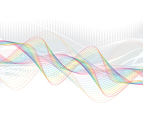 Línea de onda de arco iris abstracta
 - Vector, Imagen
