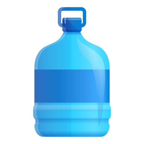 Handle aqua bottle icon, cartoon style - Vetor, Imagem