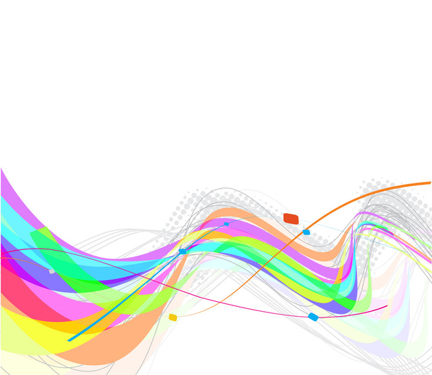 Abstract rainbow wave line - Vector, Image