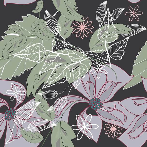 Αφηρημένο λουλούδι απρόσκοπτη μοτίβο φόντο - Διάνυσμα, εικόνα