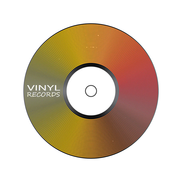 Plakát vinyl hráče záznamu. Hudební label logo. - Fotografie, Obrázek