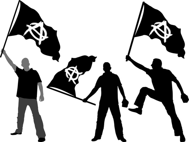 Flaga anarchii - Wektor, obraz