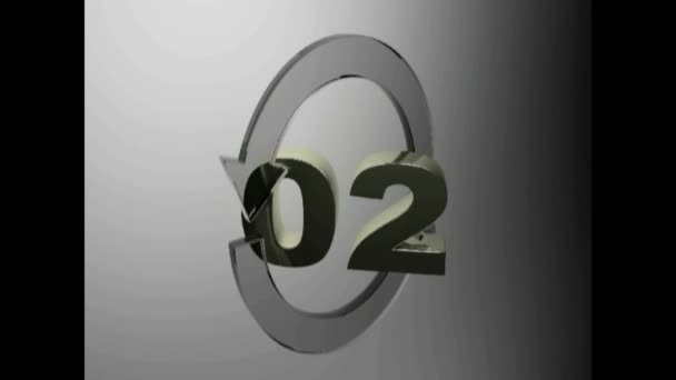 02 met roterende glazen pijlen-3D rendering videoclip - Video