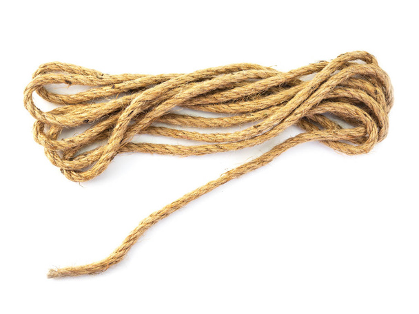 Long rough brown rope. - Photo, Image