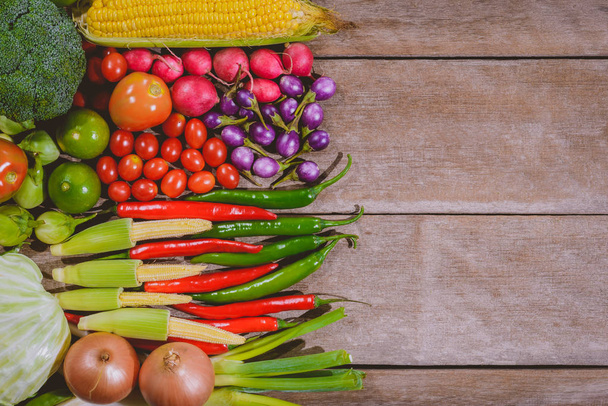 Hintergrund der frischen Lebensmittel lecker und gesund varis Gemüse sind o - Foto, Bild