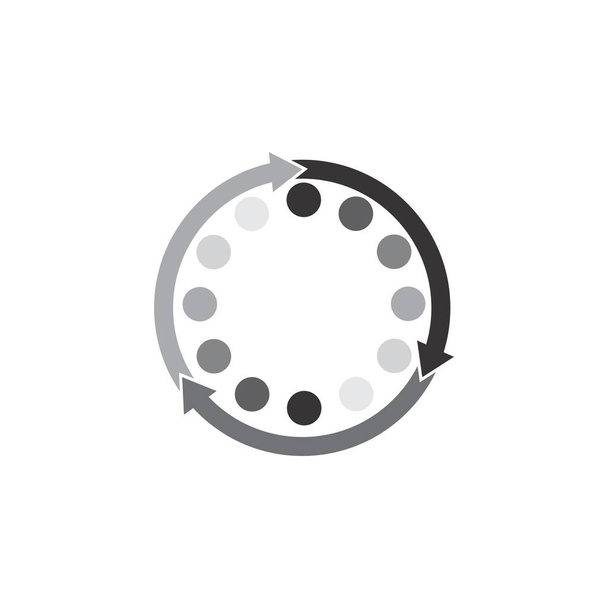 Circle with Recycle arrow logo design vector - Vector, Image