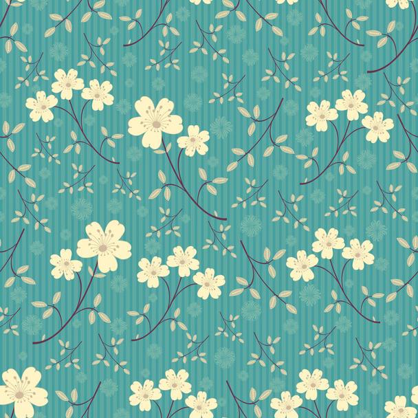 Seamless pattern with the image of flowers. - Вектор,изображение