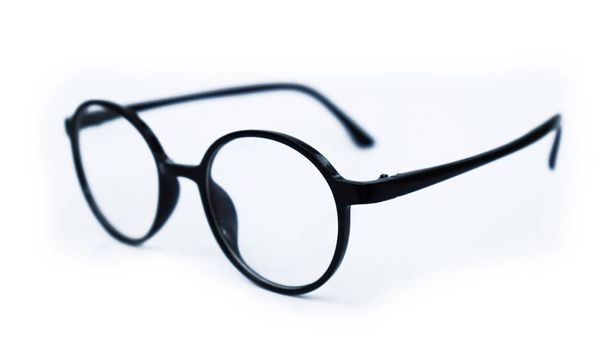 gafas de ojo negro aisladas sobre fondo blanco - Foto, Imagen