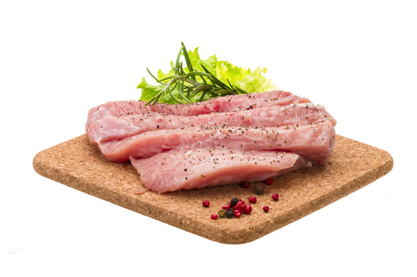 Bifteck de porc cru
 - Photo, image
