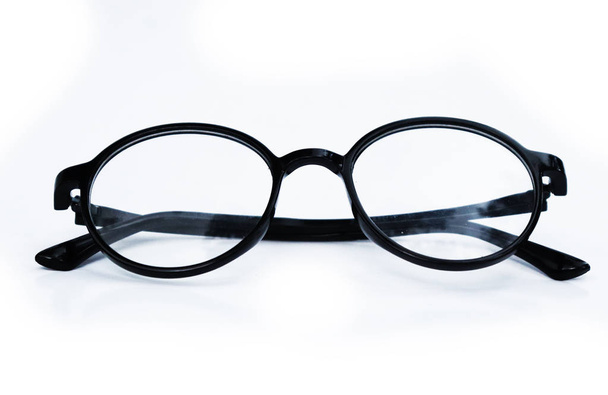 Gafas Ojo Negro Aisladas sobre Fondo Blanco. Elegantes gafas de vista
 - Foto, Imagen