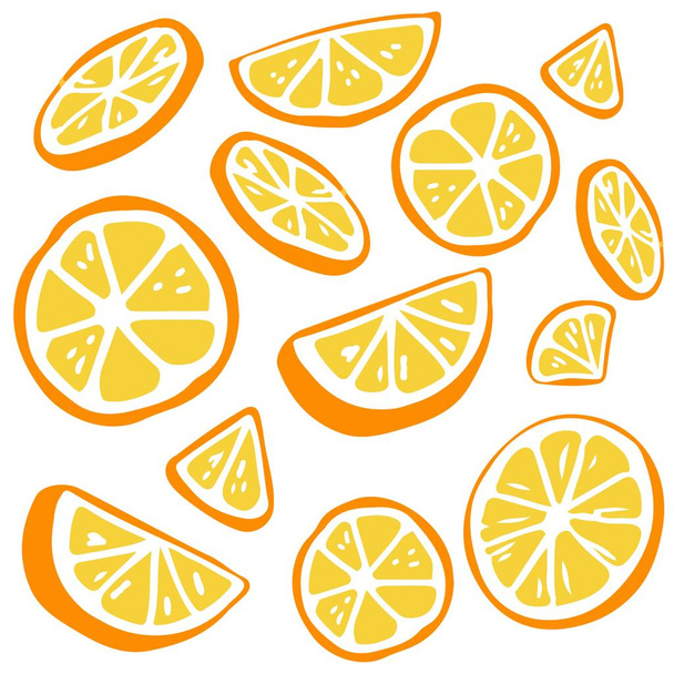narancs varrat nélküli mintázat, egyszerűen vektoros illusztráció   - Vektor, kép
