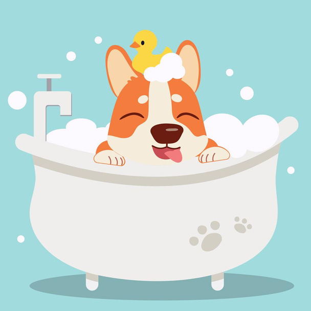 μπάνιο σκύλου, απλά απεικόνιση διάνυσμα   - Διάνυσμα, εικόνα