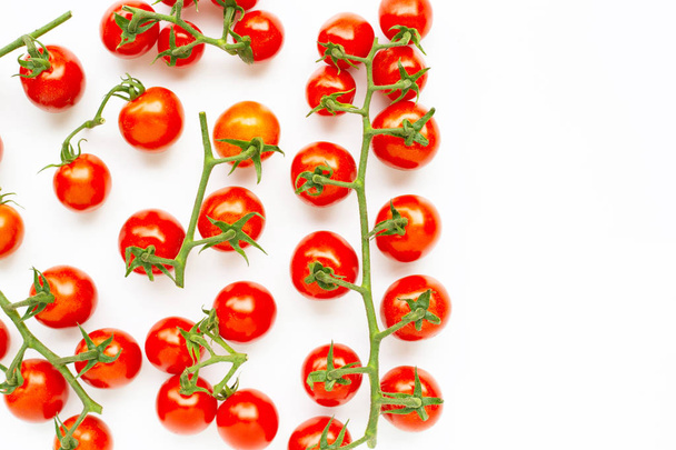 Fresh cherry tomatoes isolated on white background.  - Photo, Image