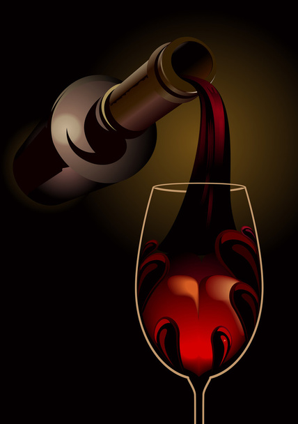 Noyez vos peines - verser du vin rouge
 - Vecteur, image