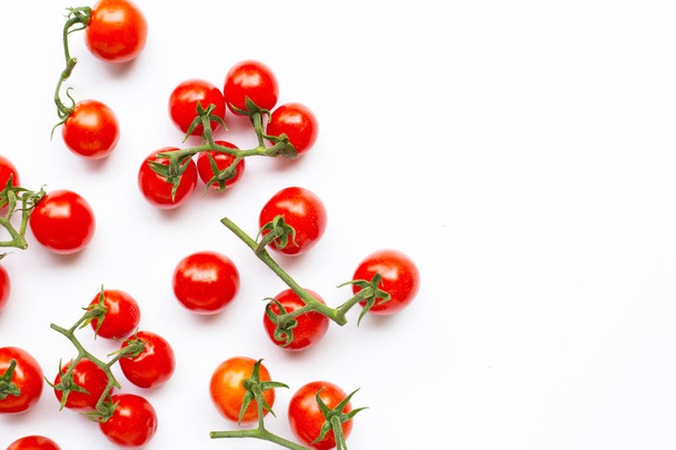 Cherry tomatoes on white background.  - Zdjęcie, obraz