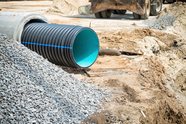 Big pipe or tube for water sewer - Photo, Image