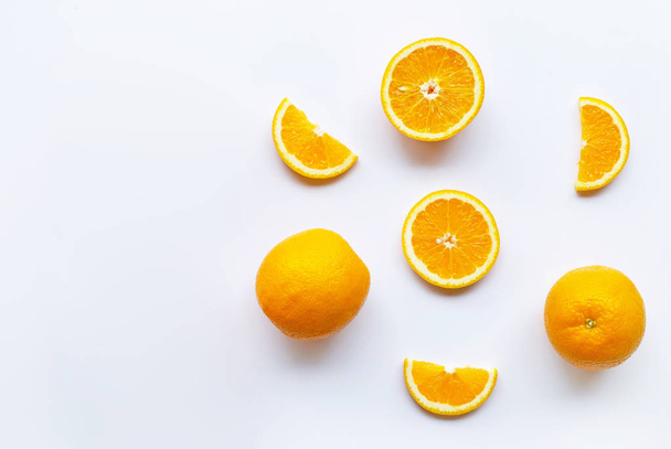 Fresh orange citrus fruits on white - Photo, image