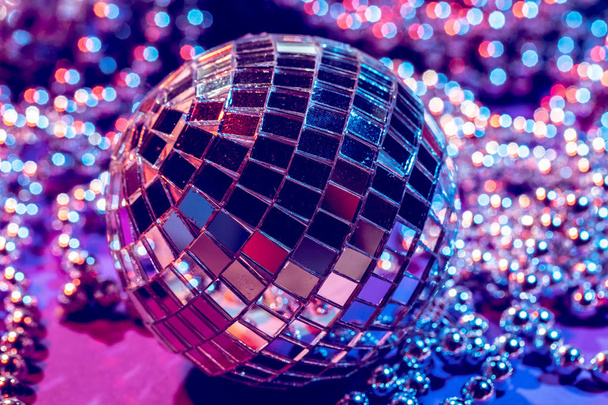 Party lights disco ball close up. Disco concept - Fotó, kép