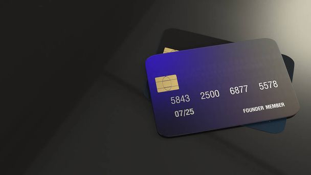 credit card 3d rendering for business concept. - Photo, Image