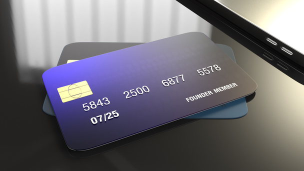 credit card 3d rendering for business concept. - Photo, Image