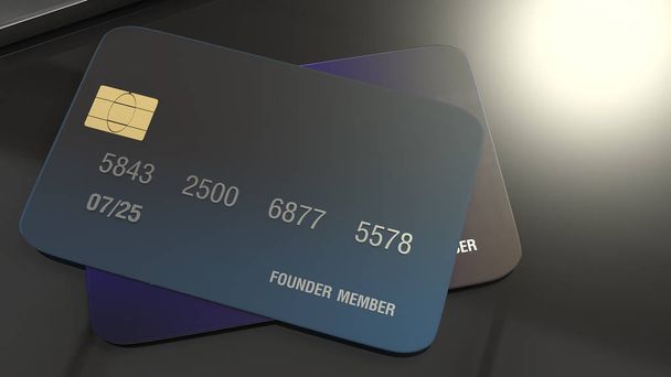 renderizado 3d tarjeta de crédito para el concepto de negocio
. - Foto, Imagen