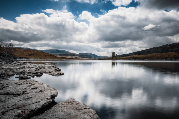 Ardvreck Castle on the banks of Loch Assynt in Scotland - Photo, Image