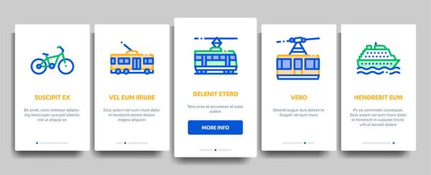 Collection Public Transport Vector Onboarding - Vector, Image