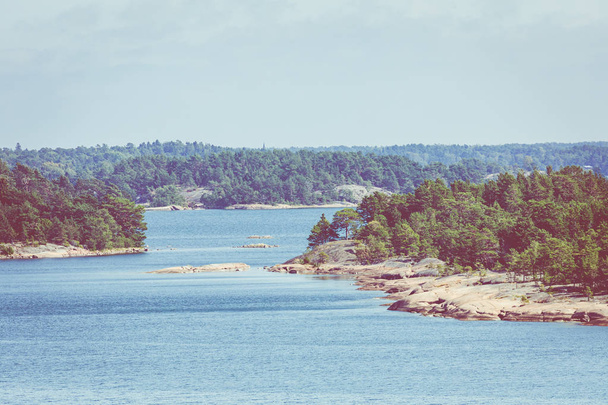 Picturesque landscape with island. at Baltic Sea. Aland Islands, - Photo, image