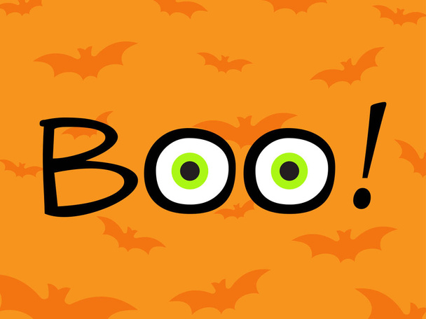 glücklich halloween poster design template hintergrund boo! - Vektor, Bild