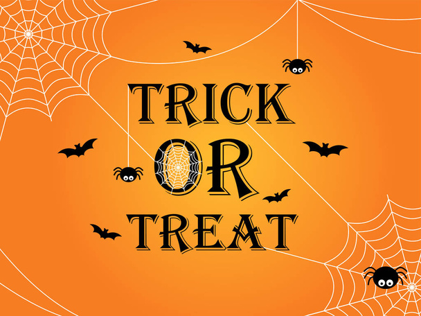 Trick or treat Halloween banner template background - ベクター画像