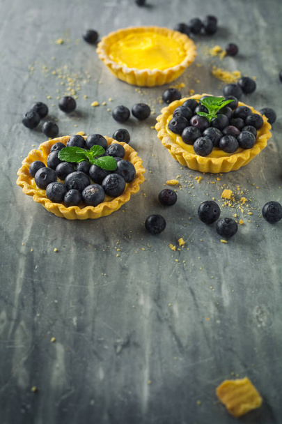 Little blueberries tarts - Photo, image