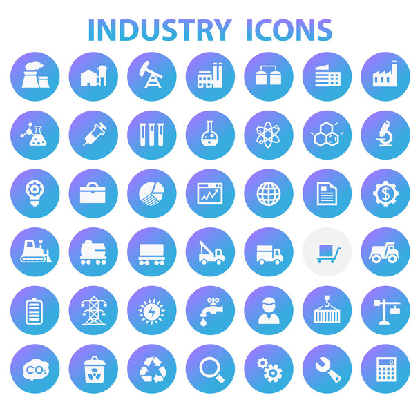 Big Industry icon set, collezione icone alla moda
 - Vettoriali, immagini